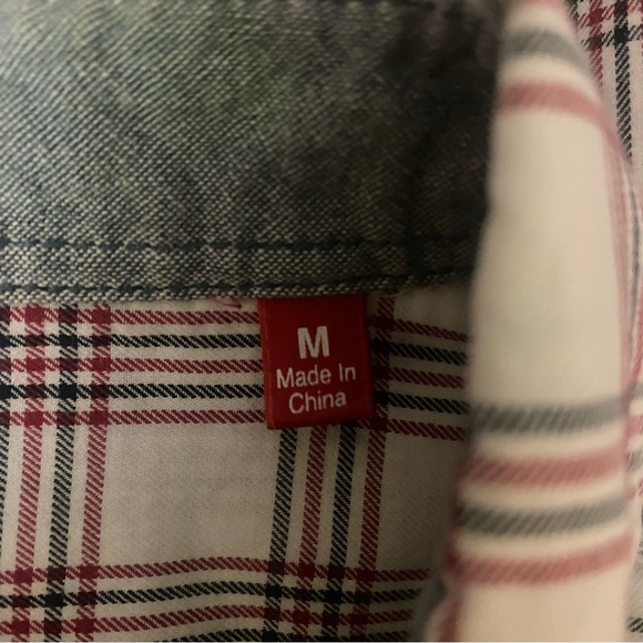 Red Brand Checkered Casual Shirt GUC M - Picture 4 of 8